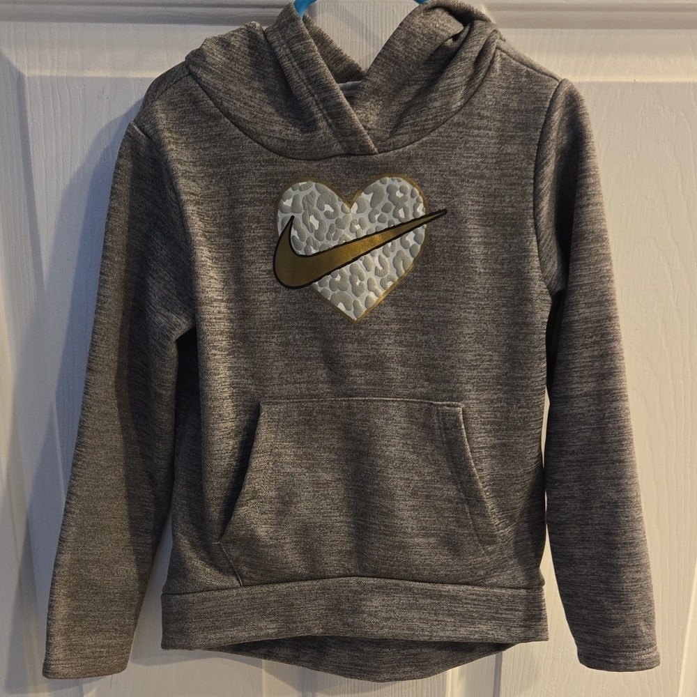 Nike Gold and Gray Hoodie Sweatshirt